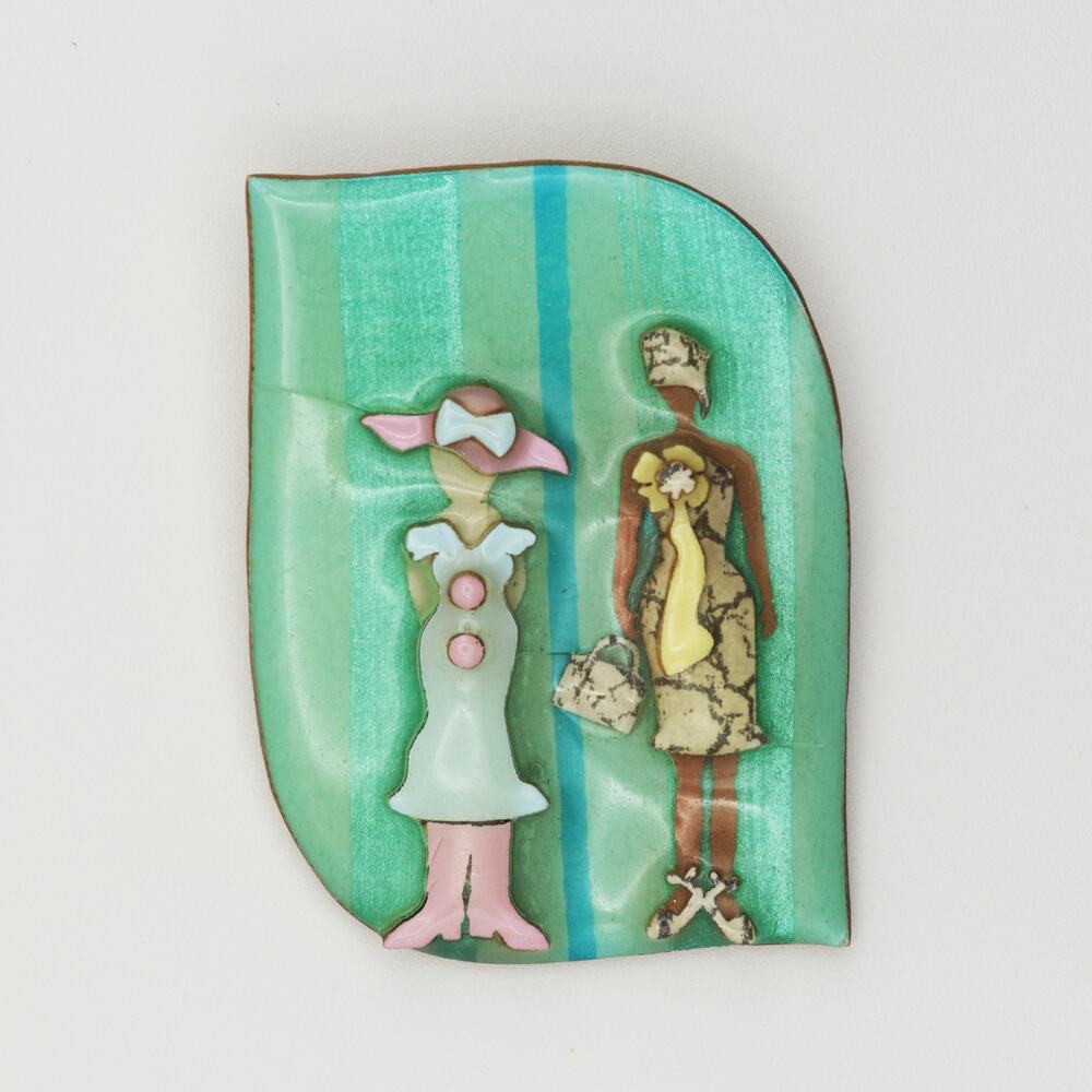 Woman Pins by Lucinda Brooch signed